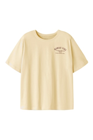 Camiseta regular fit de algodón orgánico - Name It -  Amarillo