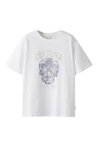 Camiseta regular fit de algodón orgánico -  Blanco