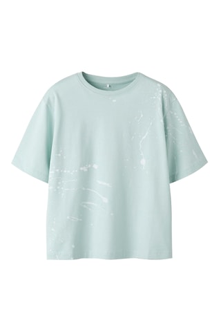 Camiseta relaxed fit de algodón orgánico - Name It -  Verde agua