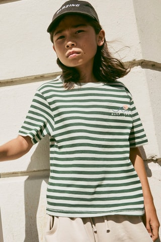 Camiseta regular fit de algodón orgánico -  Verde oscuro