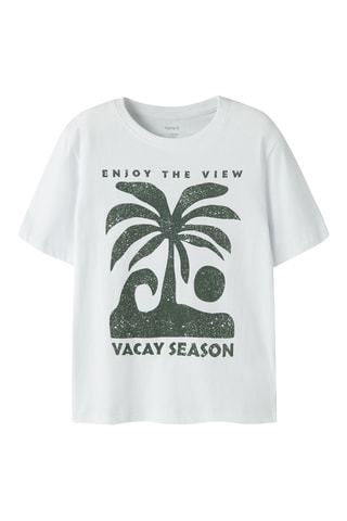 Camiseta regular fit de algodón orgánico -  Blanco