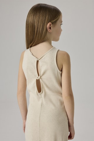 Vestido de tubo de algodón orgánico -  Beige