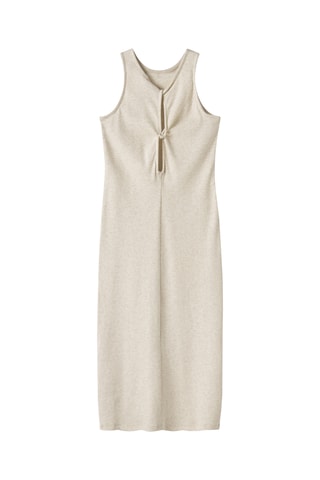 Vestido de tubo de algodón orgánico -  Beige