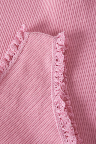 Top asimétrico de algodón orgánico -  Rosa