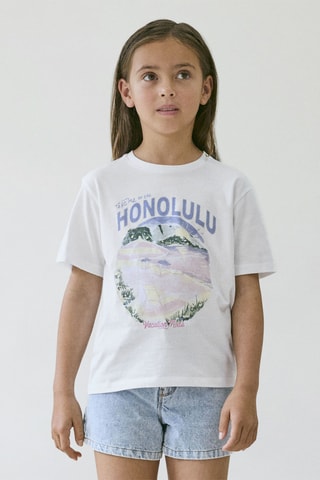 Camiseta regular fit de algodón orgánico -  Blanco