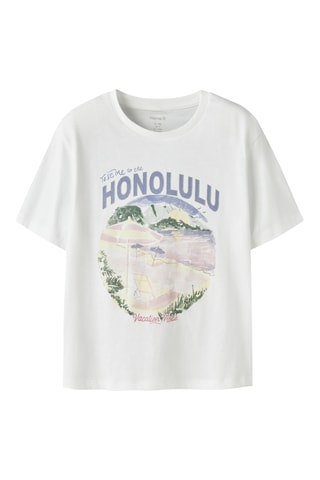 Camiseta regular fit de algodón orgánico -  Blanco