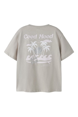 Camiseta regular fit de algodón orgánico -  Gris