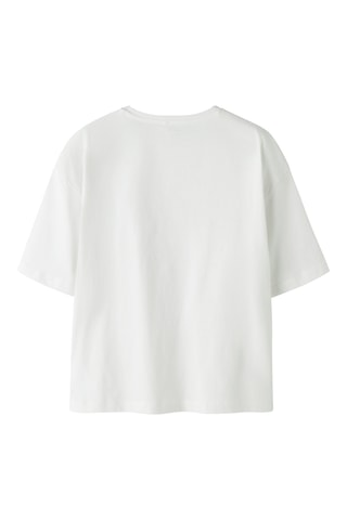 Camiseta relaxed fit de algodón orgánico -  Blanco