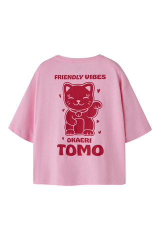 T-shirt relaxed en coton biologique  -  Vieux rose