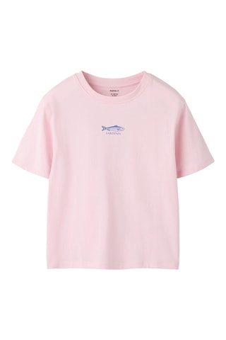 Camiseta regular fit de algodón orgánico -  Rosa