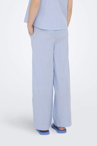 Pantalón recto de algodón orgánico -  Celeste