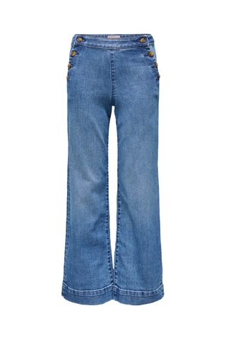 Pantalón wide leg de tiro alto -  Azul cobalto