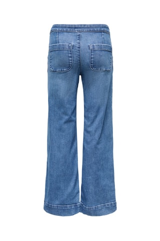 Pantalón wide leg de tiro alto -  Azul cobalto