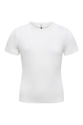 Camiseta slim fit de algodón orgánico -  Blanco