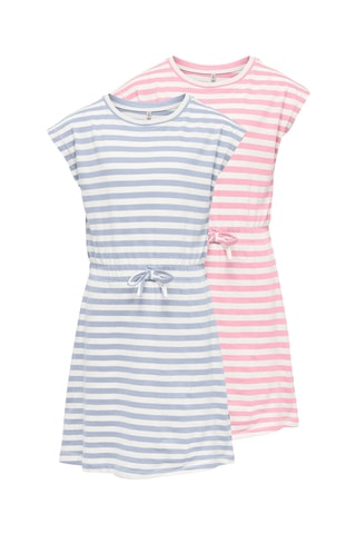 2 robes patineuses en coton biologique  -  Rose et ciel - Kids Only Girl