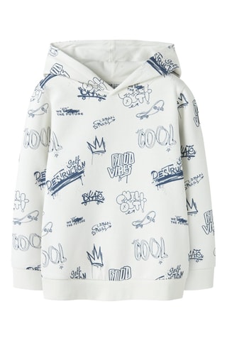 Sudadera con capucha - Blanco e índigo - Name It