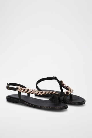 Sandali in pelle Irene - Nero