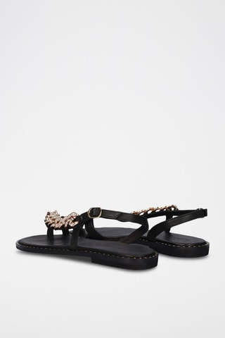 Sandali in pelle Irene - Nero