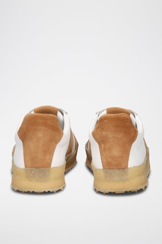 Sneakers platform in pelle - Marrone