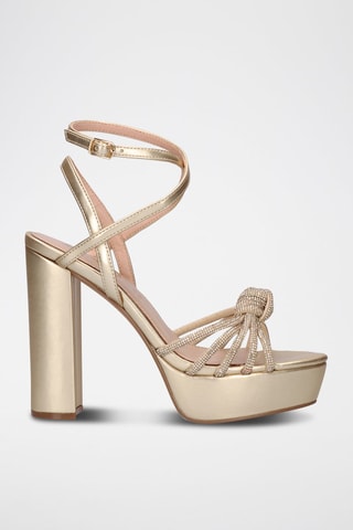 Sandali con tacco Ophelia - Dorato