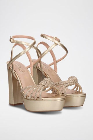 Sandali con tacco Ophelia - Dorato