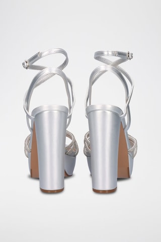 Sandalen met Hak - Zilverkleurig - Zilverkleurig
