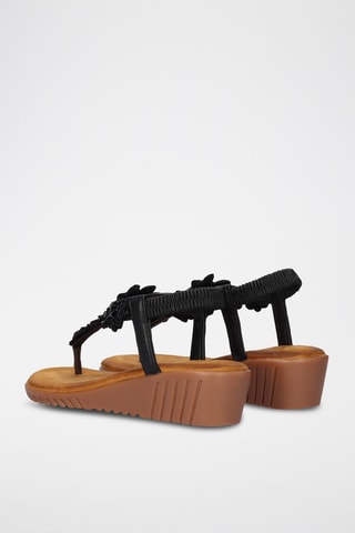 Sandali con zeppa - Nero