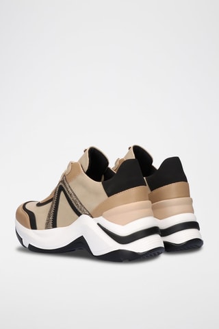 Sneakers platform - Beige e nero