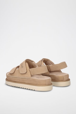 Sandali platform in pelle - Marrone chiaro