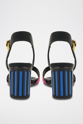 Sandali con tacco - Fucsia