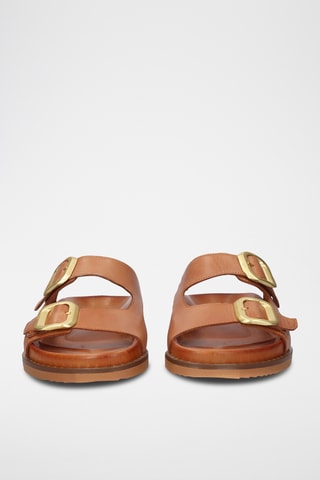 Ciabatte in pelle - Marrone