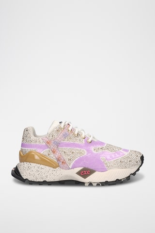 Sneakers in pelle - Viola e dorato