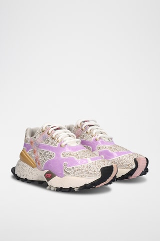 Sneakers in pelle - Viola e dorato