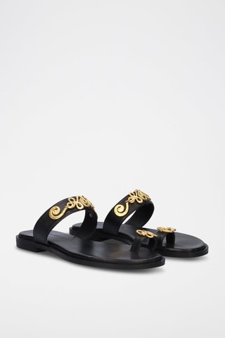 Sandali in pelle Alicante - Nero