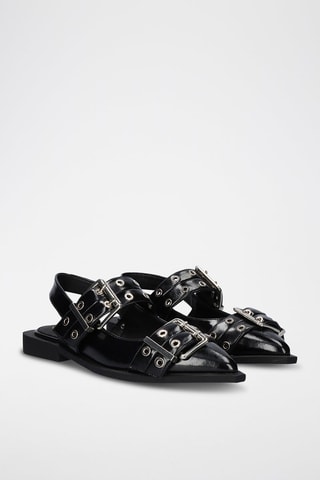 Ballerine in vernice - Nero