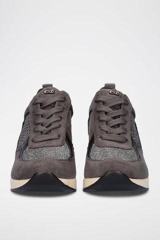 Sneakers con zeppa - Grigio