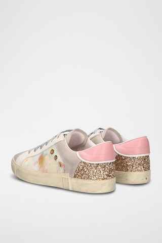 Leren Sneakers   - Wit en grijs