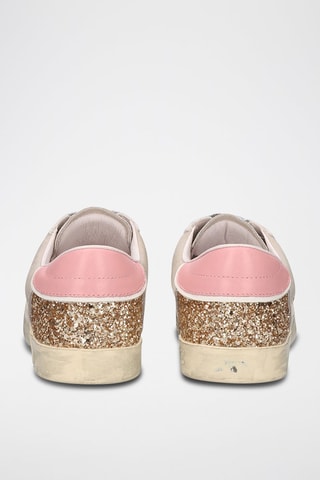 Leren Sneakers   - Wit en grijs