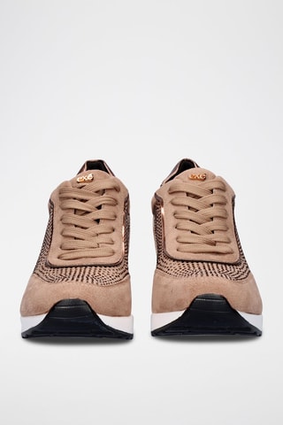 Sneakers con zeppa - Cammello