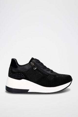 Sneakers con zeppa - Nero
