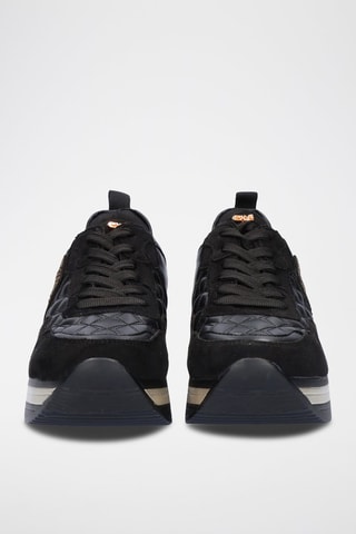 Sneakers platform - Nero e dorato