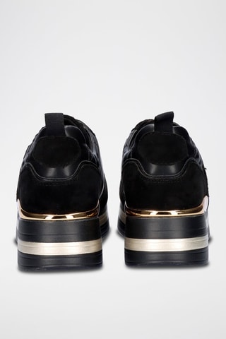 Sneakers platform - Nero e dorato