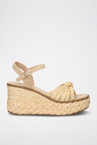 Sandali con zeppa - Beige