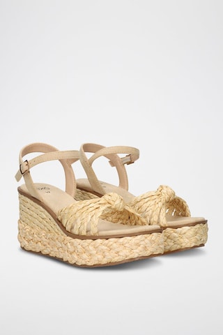 Sandali con zeppa - Beige