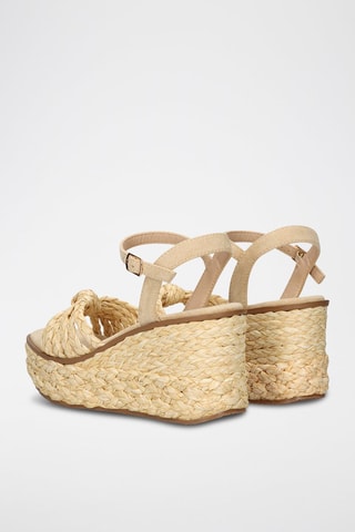 Sandali con zeppa - Beige