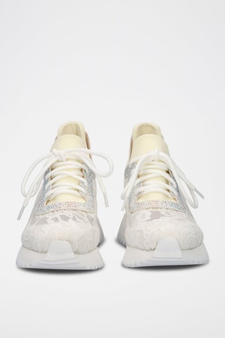 Sneakers met Sleehak - Wit