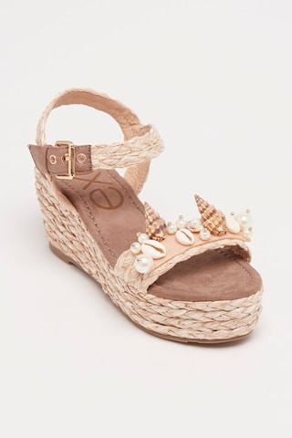 Sandali con zeppa - Beige