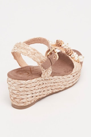 Sandali con zeppa - Beige