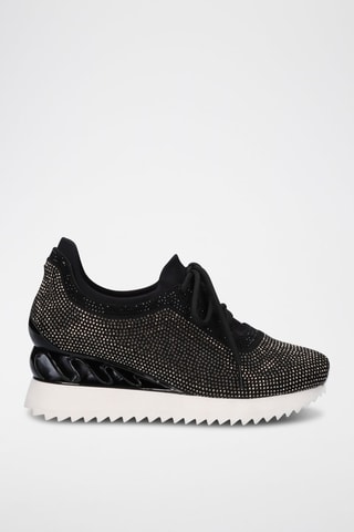 Sneakers met Sleehak - Zwart