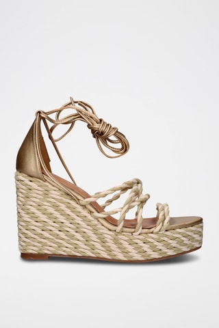 Sandali con zeppa - Dorato